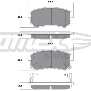 Zestaw klocków hamulcowych, hamulce tarczowe TOMEX BRAKES TX 15-80 Ograniczona ilość