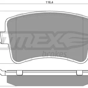Zestaw klocków hamulcowych, hamulce tarczowe TOMEX BRAKES TX 15-81 Hit sprzedaży