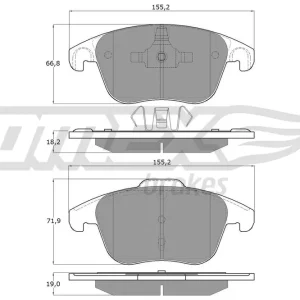 Niska cena Zestaw klocków hamulcowych, hamulce tarczowe TOMEX BRAKES TX 15-93