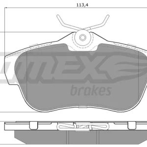 Dostępne od ręki Zestaw klocków hamulcowych, hamulce tarczowe TOMEX BRAKES TX 15-94