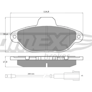 Zestaw klocków hamulcowych, hamulce tarczowe TOMEX BRAKES TX 15-96 Oferta limitowana