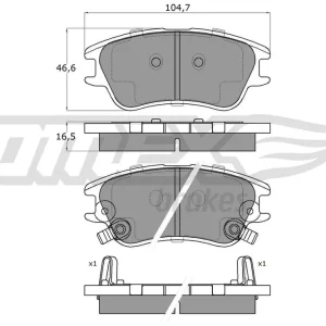 Kup teraz Zestaw klocków hamulcowych, hamulce tarczowe TOMEX BRAKES TX 15-99