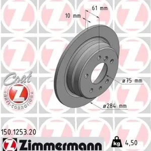 Tarcza hamulcowa ZIMMERMANN 150.1253.20 Ekspresowa dostawa