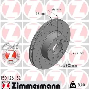 Bestseller Tarcza hamulcowa ZIMMERMANN 150.1261.52