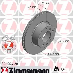 Okazja Tarcza hamulcowa ZIMMERMANN 150.1264.20