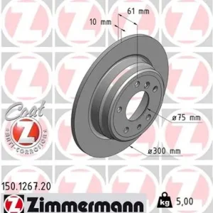 Tarcza hamulcowa ZIMMERMANN 150.1267.20 Dostępne od ręki