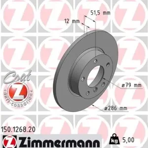 Nowość Tarcza hamulcowa ZIMMERMANN 150.1268.20
