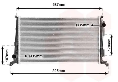 Oferta limitowana Chłodnica, układ chłodzenia silnika VAN WEZEL 15002005