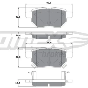 Zestaw klocków hamulcowych, hamulce tarczowe TOMEX BRAKES TX 15-01 Niska cena