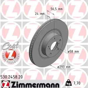 Ekspresowa dostawa Tarcza hamulcowa ZIMMERMANN 530.2458.20
