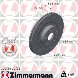 Tarcza hamulcowa ZIMMERMANN 530.2458.52 Tylko do końca tygodnia
