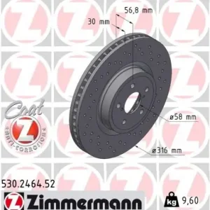 Tarcza hamulcowa ZIMMERMANN 530.2464.52 Szybka dostawa