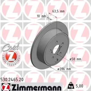 Tarcza hamulcowa ZIMMERMANN 530.2465.20 Zamów teraz