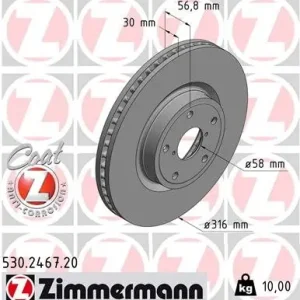 Tarcza hamulcowa ZIMMERMANN 530.2467.20 Oferta