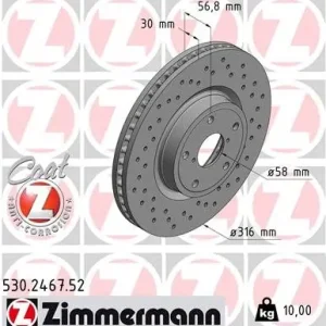 Taniej Tarcza hamulcowa ZIMMERMANN 530.2467.52