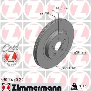 Szybka wysyłka Tarcza hamulcowa ZIMMERMANN 530.2470.20