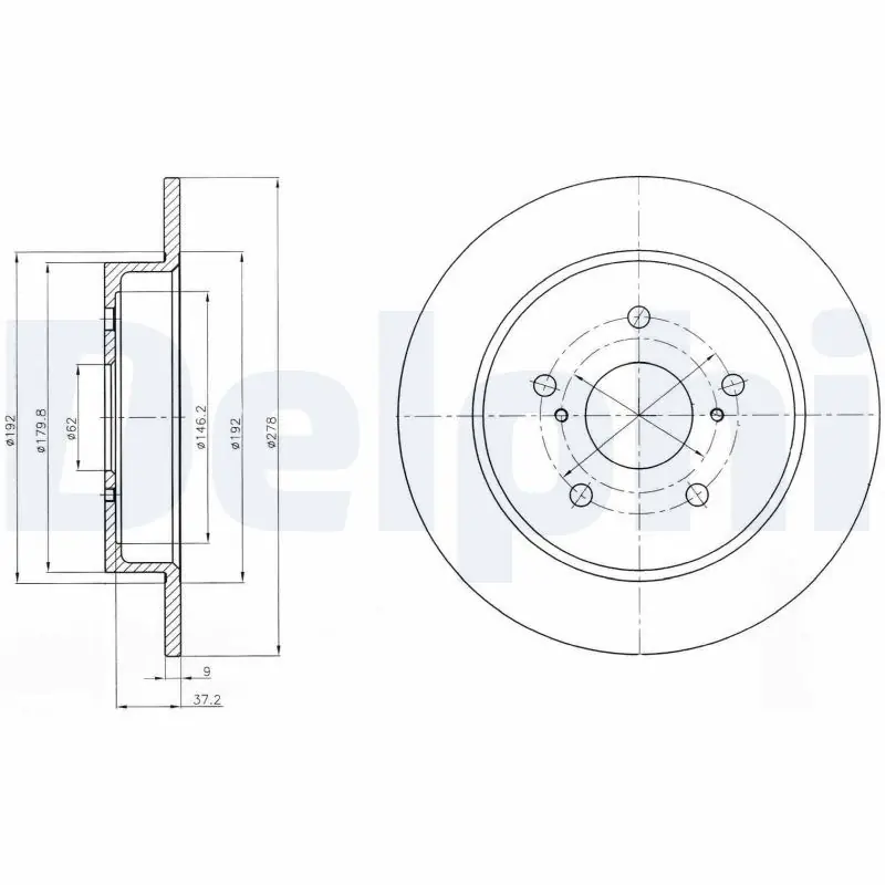 Tarcza hamulcowa DELPHI BG4222 Kup online