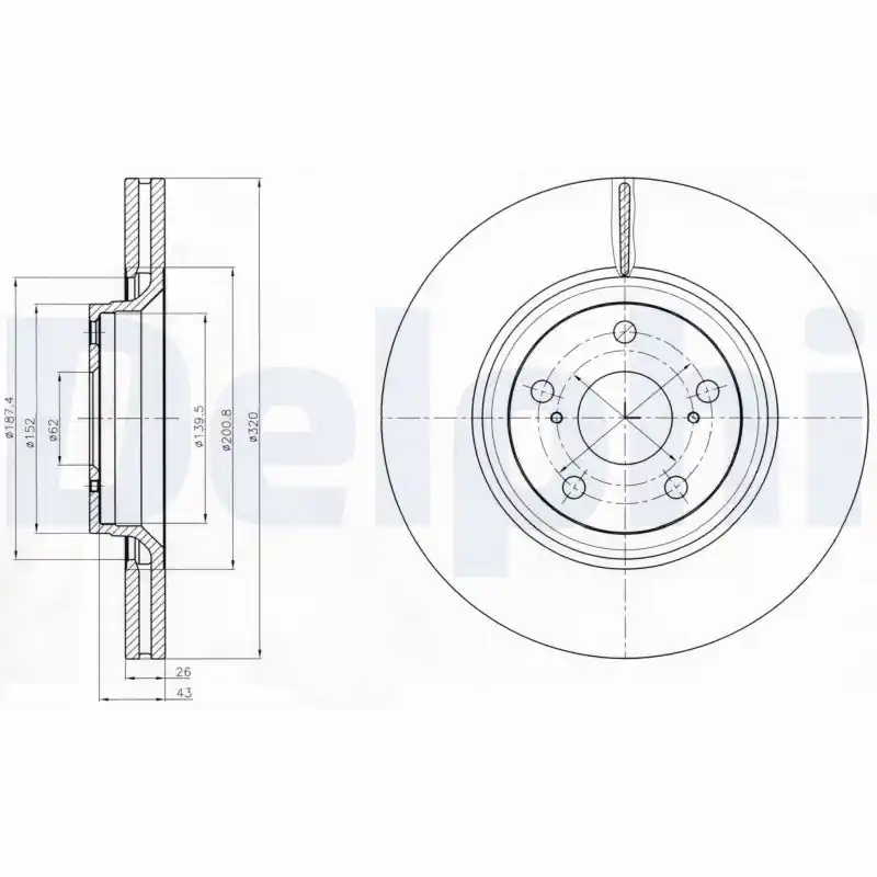 Niska cena Tarcza hamulcowa DELPHI BG4235