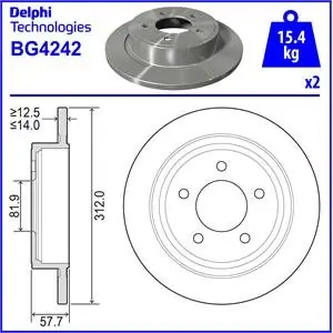 Okazja Tarcza hamulcowa DELPHI BG4242