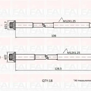 Zestaw śrub głowicy cylindrów FAI AUTOPARTS B1027 Tylko do końca tygodnia