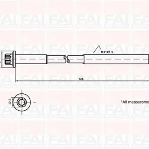 Zestaw śrub głowicy cylindrów FAI AUTOPARTS B1139 Nowość