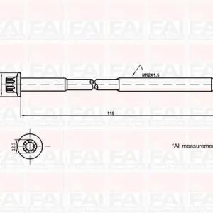 Zestaw śrub głowicy cylindrów FAI AUTOPARTS B1401 Zniżka